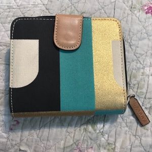 Bally Wallet Leather Canvas Benno Italian